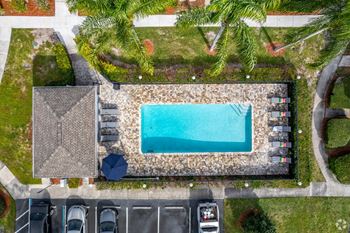 Aerial view of the pool